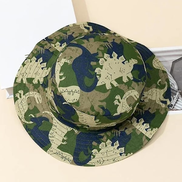 Barnhatt Justerbar Solhatt Andningsbar Strandhatt För Pojkar Flickor_ll Camouflage Dinosaurie Camouflage Dinosaur 2-4 Years