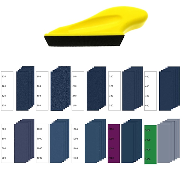 51 deler detalj for håndverk med 50 deler sandpapir Mini Professional Micro Sander Kit