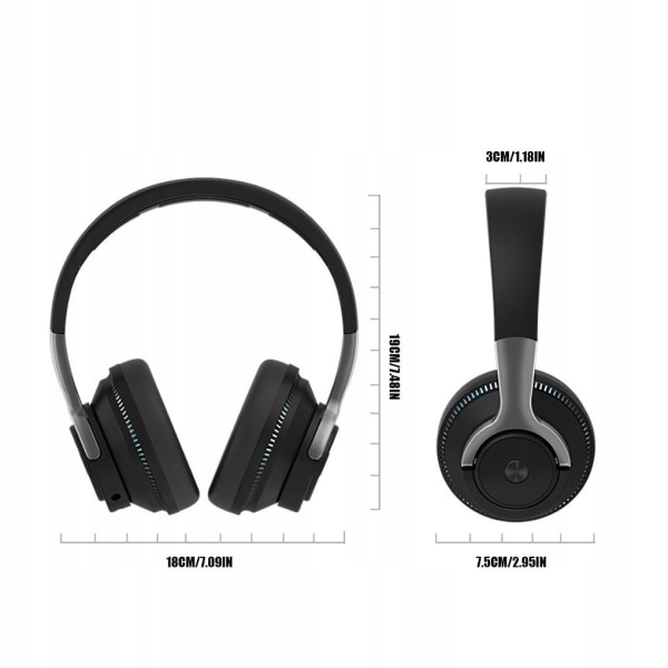 Bluetooth trådlösa on-ear-headset, trådlösa Bluetooth hörlurar