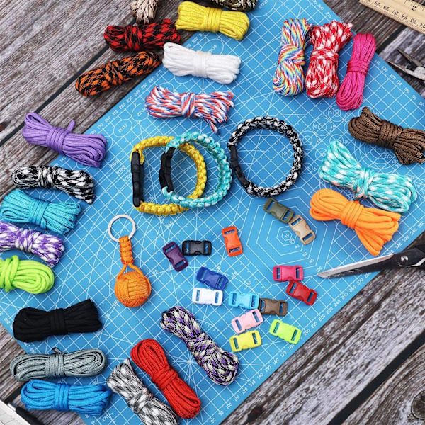 28 Färger 3 Meter Paracord Rep 550 Multifunktionell Paracord Rep Paracord Armband Rep Hantverk Tillverknings Rep Kit【GKS】