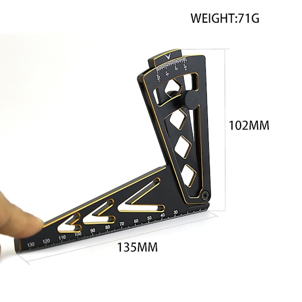 CNC Metal Justerbar Lineal Rc Bil Højde & Hjul Fælg Camber 15 Grader Hobbyværktøj Til 1/7 1/8 1/10