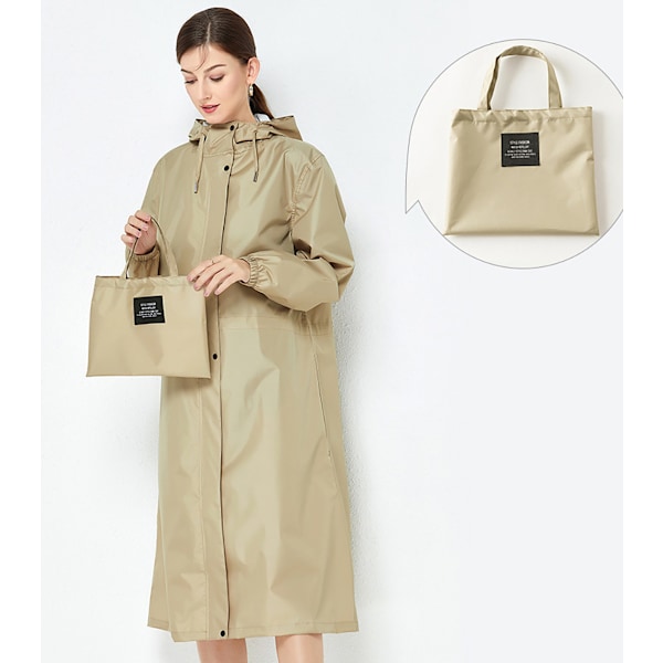 Trendy vindjakke regnjakke, lett og pustende, ensfarget Khaki Khaki L