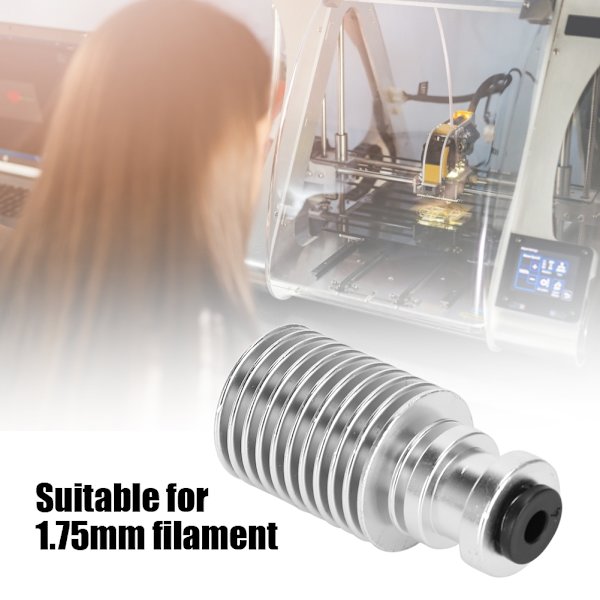 Køleplade Ekstruder Sølv Rustfrit Stål 1.75mm Filament Opgraderingstilbehør til 3D-printere{GKS}
