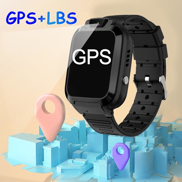 GPS-älykello lapsille, IP68-luokiteltu vedenkestävä lastenkello LBS-puheluilla