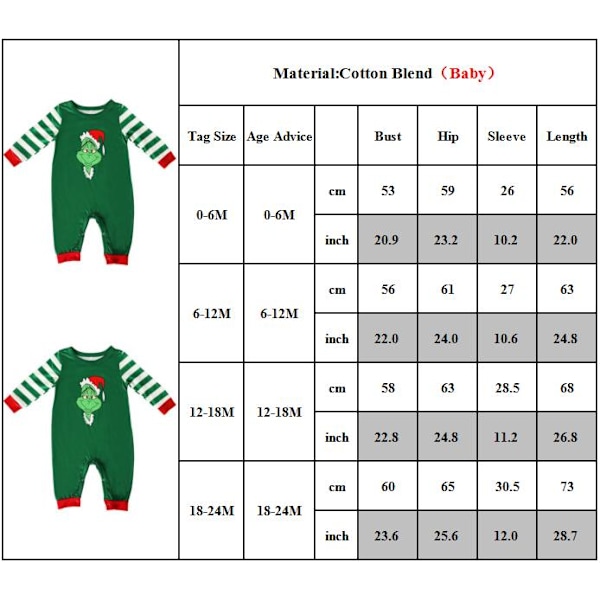 Matchende Familiejulpyjamas Greenwich Forældre-Barn Sæt Baby Baby 6-12M
