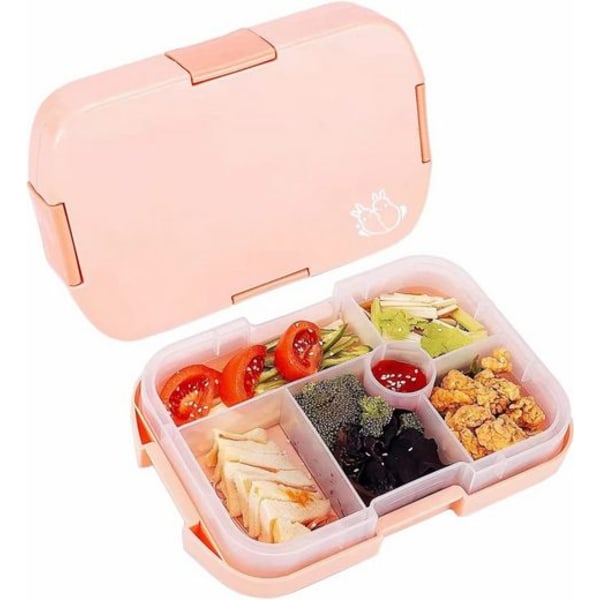 Bento-låda för barn, 6 små snackslådor, läckagesäkra, bärbara