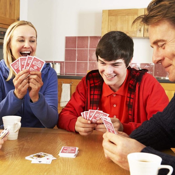 Pokerstørrelse Standard Index, 2 sæt kort - 1 blå & 1 rød til Blackjack