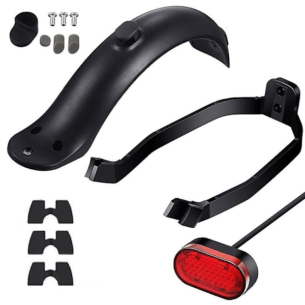 rear mudguard and bracket accessories with tail light for M365/m365 Pro Scooter with screws and screw - Perfet