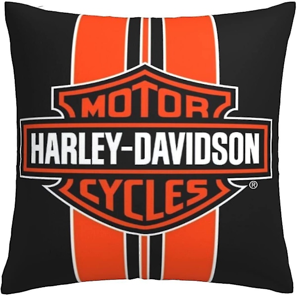Bløde pudebetræk, Harley Davidson () Dekorativt stort firkantet vaskbart pyntepudebetræk til stue, sofa, soveværelse, hjem, bil