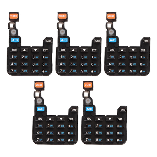 5 stk Walkie Talkie numerisk tastatur for BAOFENG UV 5R UV 5RA UV 5RC UV 5RE BF F8HP UV 5RX3 og andre toveisradioer