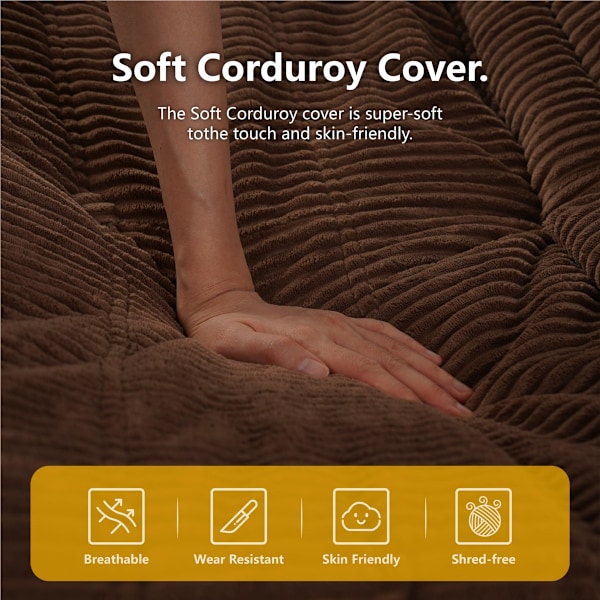 Togo Ensædersofa - Grå - Ingen montering, Ergonomisk helkropsstøtte, højdensitets fjederfyldt skum, Premium Soft-Touch betræk grå gray