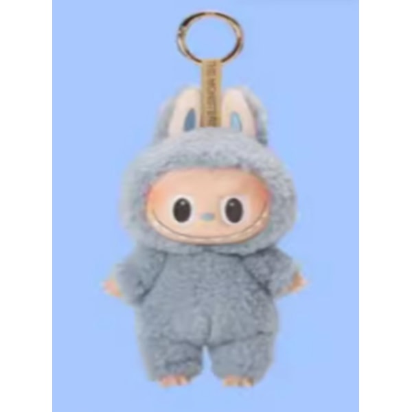 Labubu Macaron Monster Avaimenperä Yllätys Monster Macaron Vinyyli Kasvo Pehmo Avaimenperä Taide Keräilylelu Lasten Lahja Sininen【GKS】 blue