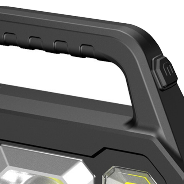 Solar Utomhusficklampa Portabel Uppladdningsbar Super Stark Vattentät Multifunktionell Arbetslampa med Laddkabel COB Sidoljus