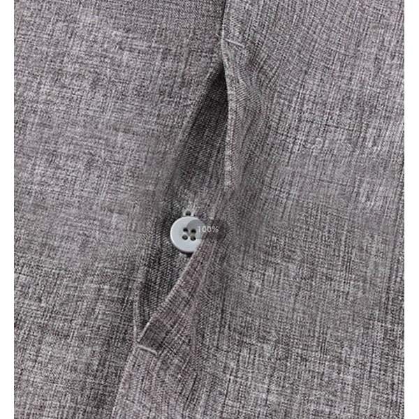 Løs ensfarget kort ermet skjorte for menn Grå Grey 3xl