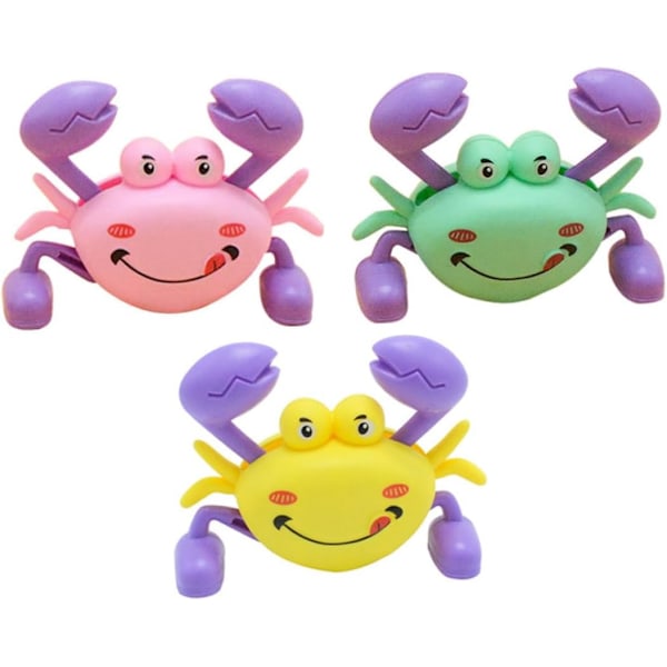 3-pack Klockarbetade Krabba Badleksaker Barn Krypande Bebis Leksaker Interaktiva Leksaker Djur