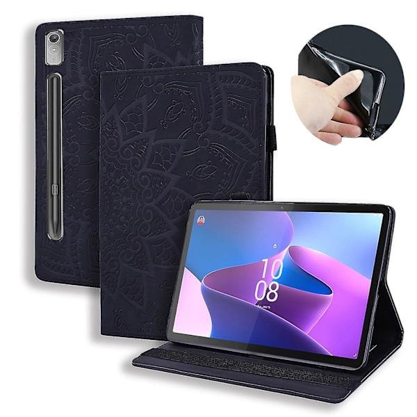 Preget skinnveske for Lenovo Tab P12 12.7 Black