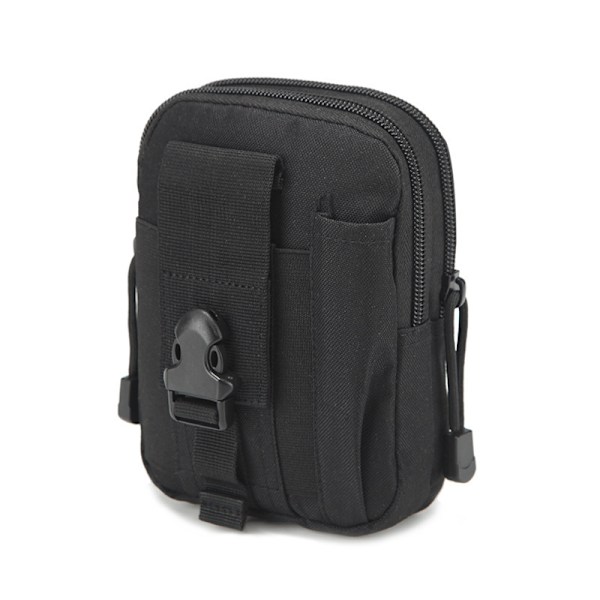 Taktisen vyön laukku Nylon vyölaukku - Musta - Monitoiminen Molle EDC Gadget-laukku ulkoiluun, vaellukseen, vuorikiipeilyyn ja pyöräilyyn