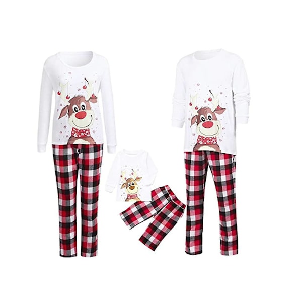 Joululahja Matchatut Perhe Pyjamat, Joulupyjamat Hirvipainatus, Lapset 3T children 3T