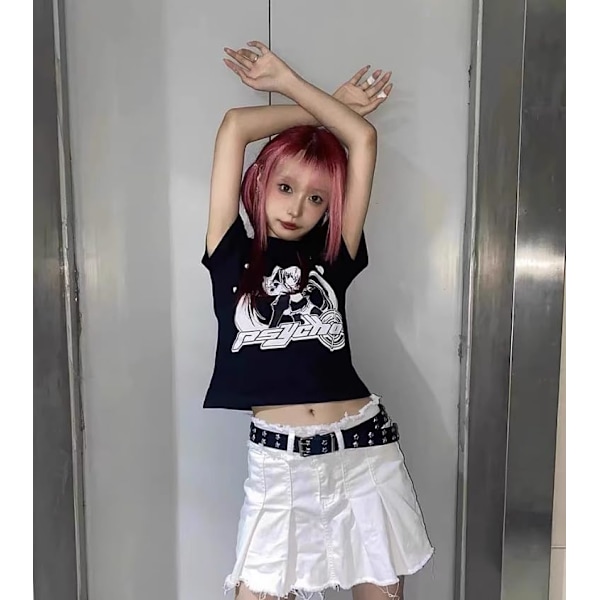 Fairy Grunge Læderbælter Y2K Kvinder Stjerne Punk Goth Spænde Glimmer Talje Æstetisk Bælte Tilbehør Fairycore 43''