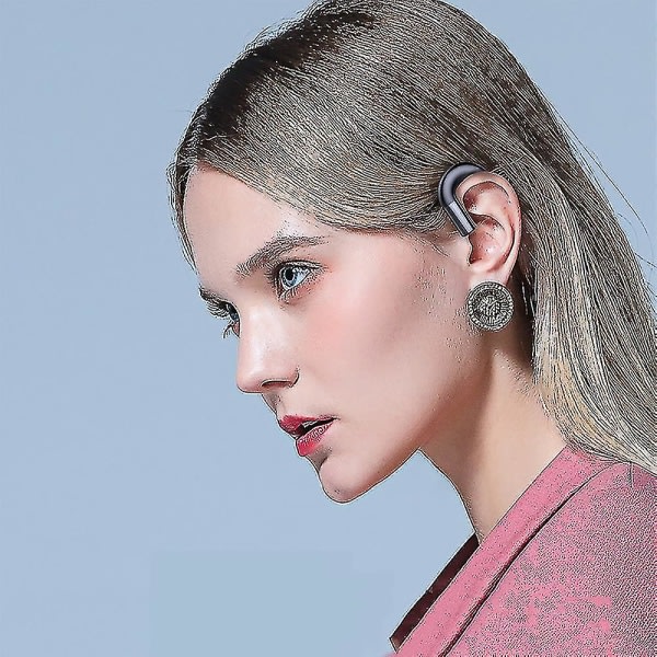 Bluetooth -hörlurar brusreducerande handsfree-headset Öronkrok Trådlösa hörlurar med mikrofon för Iphone och Android