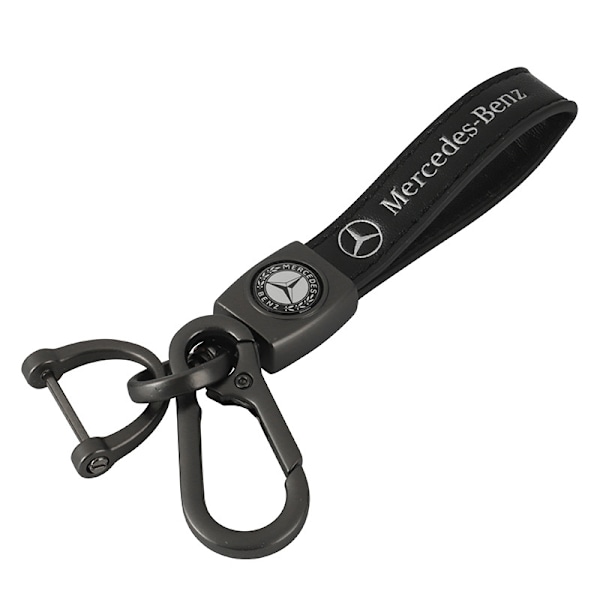 Läder Nyckelring Krok Nyckelring med Bilmärkeslogga Fjäderspänne & Ring Kompatibel med Stora Bilmärken【GKS】 DODGE
