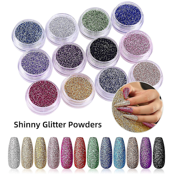 Akryl Nagelkit Akrylpulver Med Allt Professionellt För Nybörjare Glitterpulver Lösnaglar