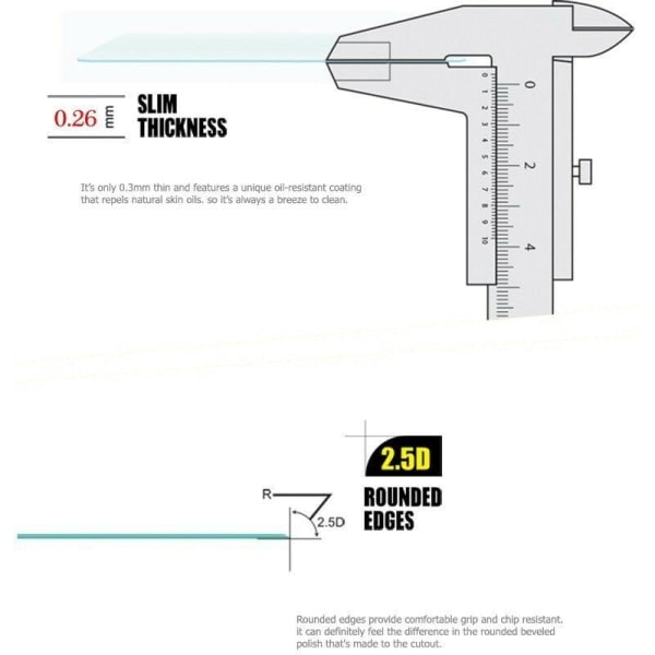 iPad Air 10,2 tommer - Hærdet glas skærmbeskyttelse med afrundede kanter