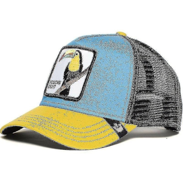 Aikuisille musta pantteri verkkolippis kesäbaseball-lippis trucker-lippis W-WELLNGS Toucan