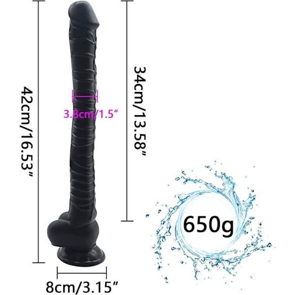 Dildo-Vibraattori-Erittäin pitkä simulaatiodildo hevosenhäntädildo naisten itsetyydytys aikuisten seksilelu godA333[GKS]