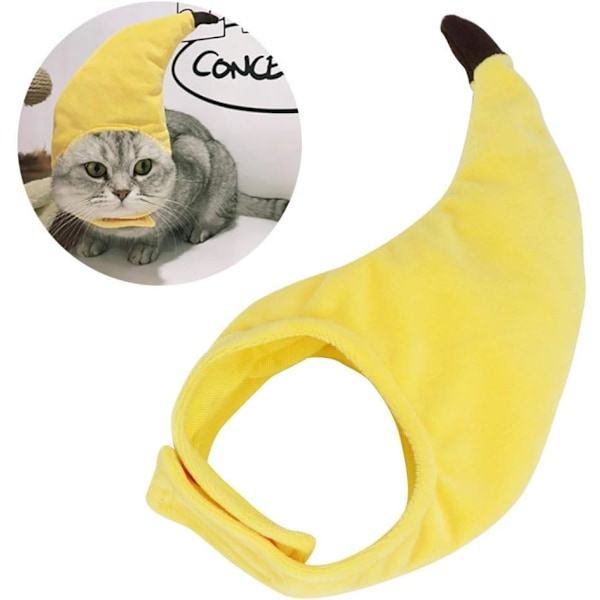 Kattlue, morsom hodeplagg bananhodeplagg morsom hundelue kattunge myk lue antrekk brukervennlig