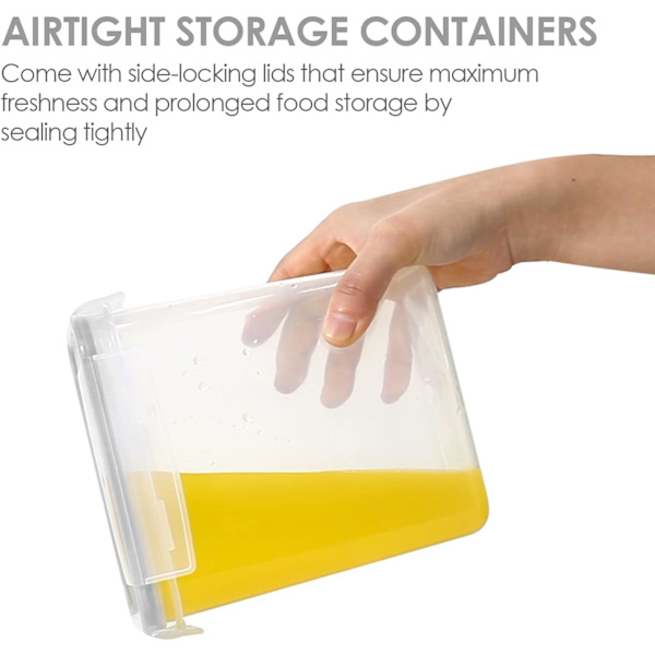 Lufttäta Förvaringsburkar med Lock, 24 st Plastbehållare för Kök och Pantry för Spannmål, Torra Varor, Inkluderar 24 Etiketter