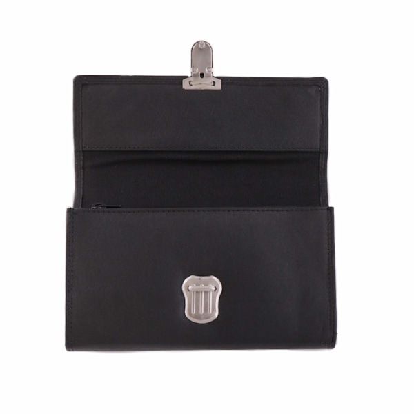 Taxi-lommebok i kalveskinn, svart Black one size