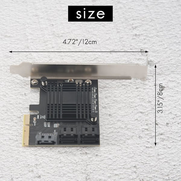 TS-Pcie til 5-Port Sata Iii 6 Gbps Sata Controller Udvidelseskort Computer Chassis Adapterkort Jmb585[GKS]
