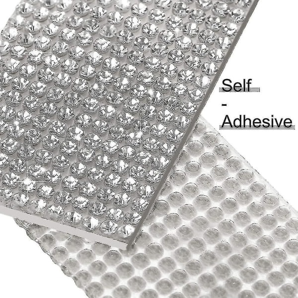Självhäftande strassremsor Diamond Bling Crystal Ribbon Sticker Wrap Kompatibel med Craft Jewel Tape Roll med Strass Kompatibel med Diy_g