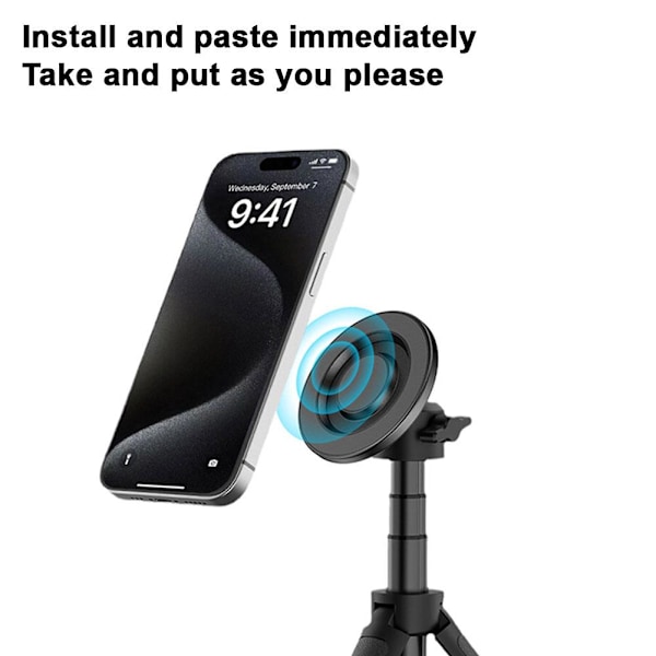 Vahva magneetti magneettiselle kontaktipohjalle, reiän siirto 17m Black 1/4 adapter