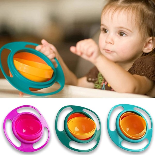 HHL Baby Halkfri magic skål 360 graders baby Spillsäker skål