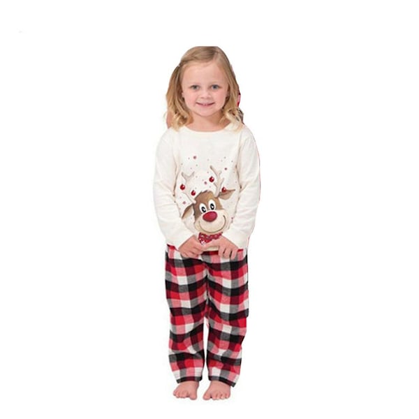 Julegave Matchende Familie Pyjamas, Jule Pyjamas Elgtryk, Børn 5T børn children 5T