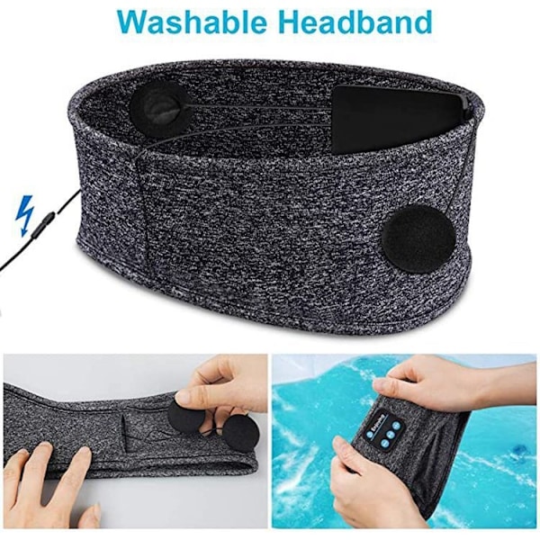 Langattomat kuulokkeet Bluetooth 5.0, unikuulokkeet, urheilukuulokkeet, nukkumiskuulokkeet 1pc Blue＋1pc Black 1 pc blue＋ 1 pc black