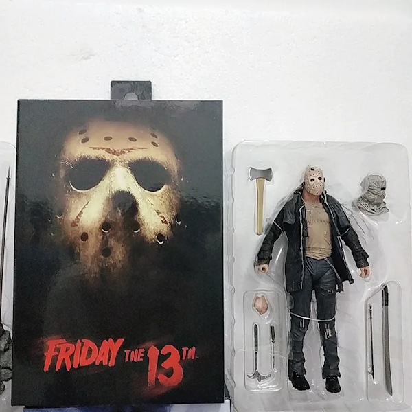 NECA Fredag den 13:e Figurleksaker Freddy Jason Voorhees Blodig Actionfigur Jason Samlarmodell Jul Halloween Presenter No. 6