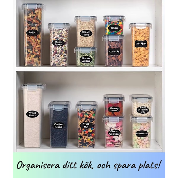 14-pack lufttäta förvaringsbehållare med lock - BPA-fria