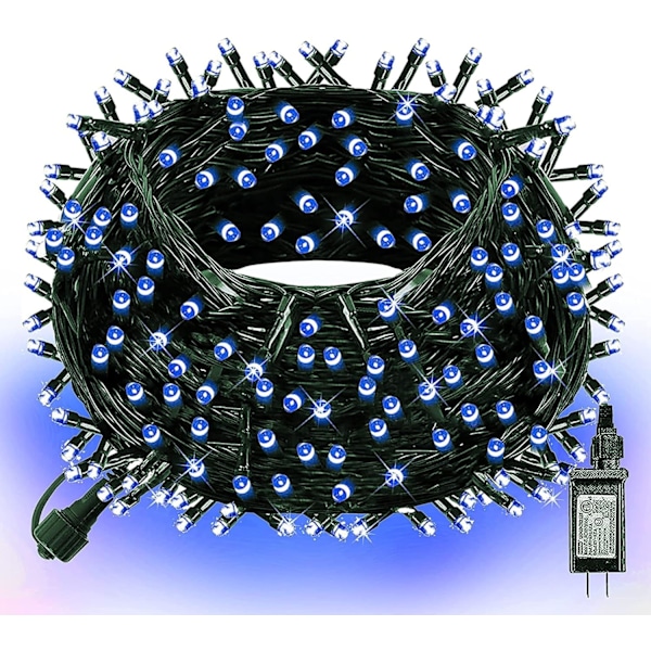 Lyse 20 meter 200 LED Julelys, Julelys Koble Blå Blue 200 LEDs