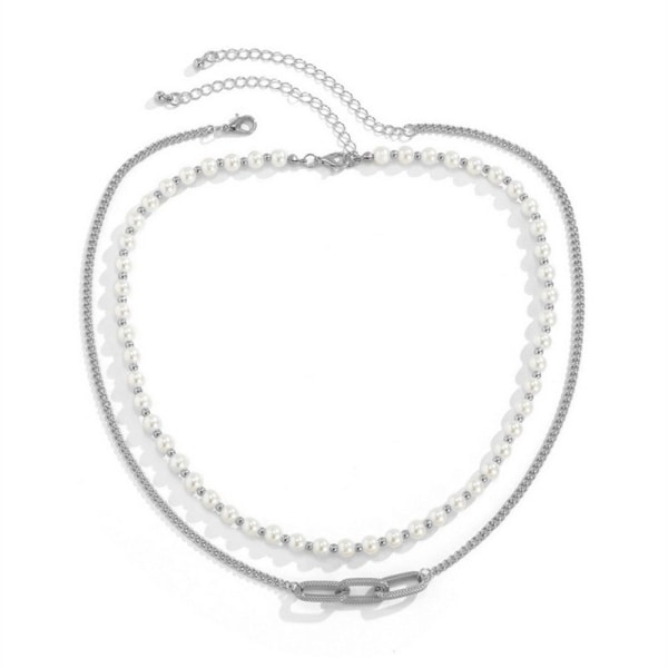 Layered Chain, Elegant Pearl Chain Keyvicle Chain Design