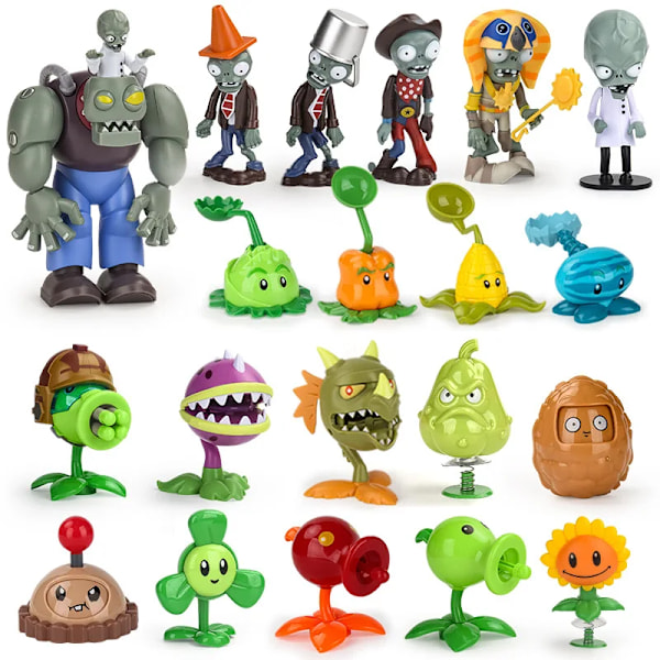 Nya Rollspel PLANTS VS ZOMBIES 2 PVZ Leksaker Full Set Present till Pojkar Boxade Barn Dockor Actionfigur Modell Presentkort 22 role sets