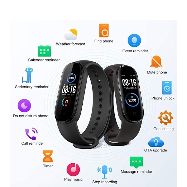 Fitnessarmband, Smart Armband Stegräknare Fitnessklocka