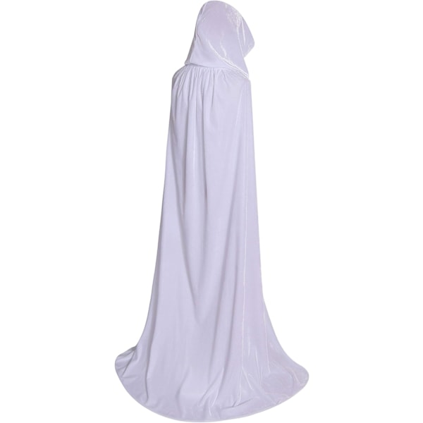 Lang Kappe med Hætte i Fløjl - Halloween, Jul, Kostume