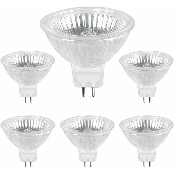 GU5.3 35W 12V Halogenlampe, MR16 Halogen Spotlampe, 6-pakning