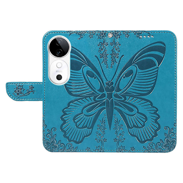 Plånboksfodral för vivo S19 5G/V40 5G Stötsäkert Flip Fodral Blommigt Fjäril Läder Telefonfodral Flerfärgat Multicolor Style A