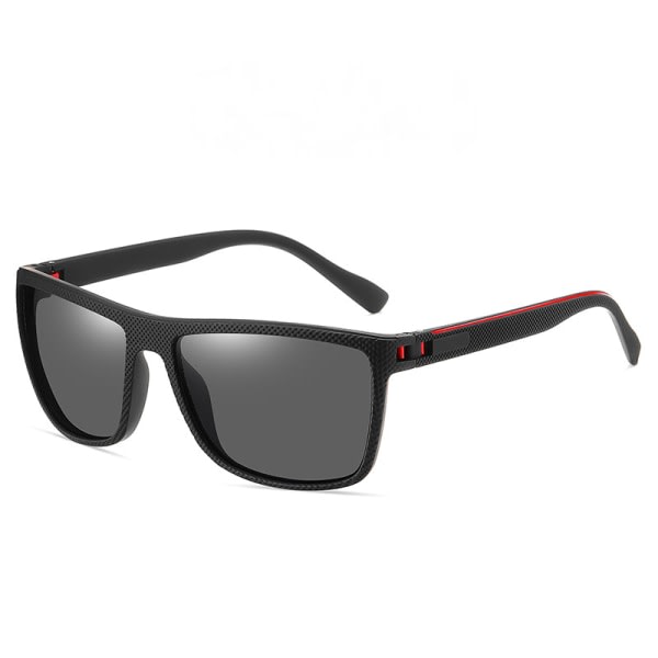 Ett par fyrkantiga solglasögon för herr körglasögon HD polarisator vårmodell (bomb svart och grå C1)
