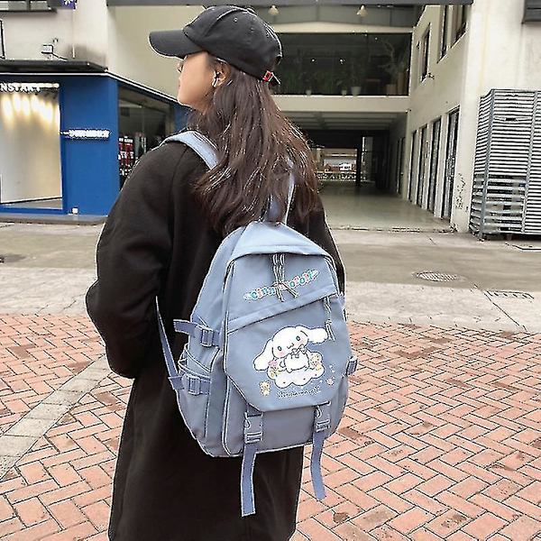 Anime Sanrio Plyschleksak Cinnamoroll Ryggsäck Barn Flicka Pojke Svart Blå Skolväska Kawaii Student Skolväska Dator Fantastisk Gåva