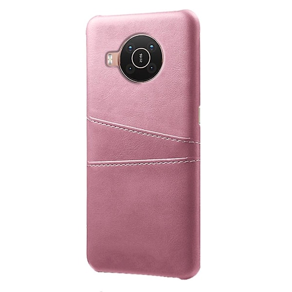 KSQ Dubbla Kortplatser PU Läderbelagt PC Skal Fodral för Nokia X10/Nokia X20 Style C Nokia X10 5G Gradient pink